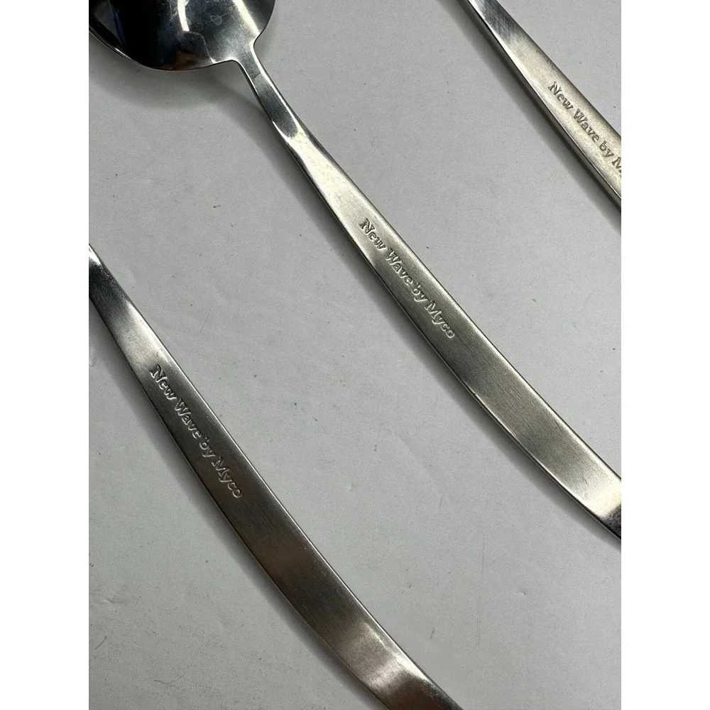 New Wave by Myco Stainless Flatware Replacement set 3 Spoons